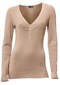 Heine, Damen Feinstrickpullover, Camel