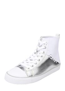Calvin Klein Jeans, Damen Hoher Sneaker 'DOTTY', Silber / Wei&szlig;