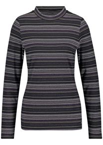 Gerry Weber, Damen Shirt, Dunkellila / Schwarz / Weiß