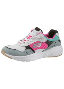 Skechers, Damen Sneaker 'Meridian Charted', Grau / Mint / Pink / Weiß