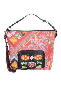 Desigual, Damen Schultertasche 'Folklore Cards Olesa', Mischfarben / Melone