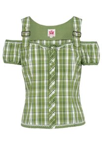 Spieth & Wensky SPIETH & WENSKY, Damen Carbluse 'Ginko', Creme / Oliv