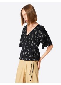 ABOUT YOU, Damen Bluse 'Yasmina', Schwarz / Weiß