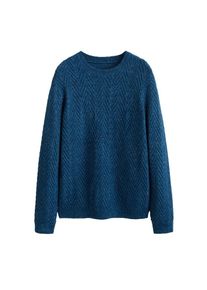 Mango Man, Herren Pullover 'Cables', Himmelblau