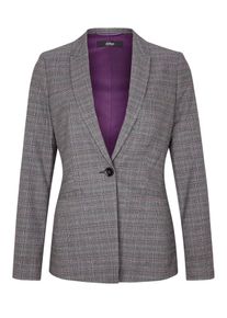 s.Oliver BLACK LABEL, Damen Blazer, Grau / Dunkellila / Schwarzmeliert