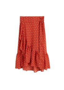 Mango, Damen Sarong 'Playa', Orangerot / Weiß