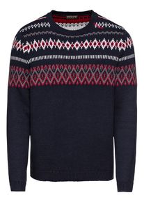Review, Herren Pullover 'BP CN NORWEGIAN', Navy / Mischfarben