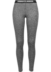 Urban Classics, Damen Leggings, Graumeliert / Schwarz / Weiß