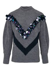 Heine, Damen Pullover, Navy / Dunkelgrau