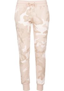 Urban Classics, Damen Pants, Rosé / Weiß