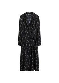 Mango, Damen Kleid 'Vegas', Schwarz / Weißmeliert
