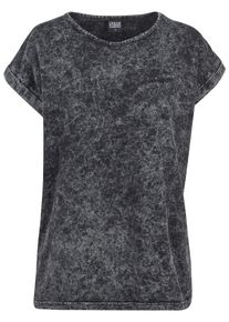 Urban Classics Curvy, Damen Shirt 'Extended Shoulder Tee', Dunkelgrau / Schwarz