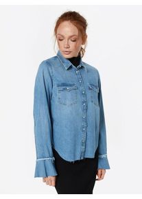 Levi's LEVI'S, Damen Jeanshemd 'CELIA RUFFLE WESTERN SHIRT', Blau