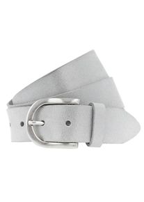 Tom Tailor, Damen G&uuml;rtel 'metallic print' 3.5cm, Silber