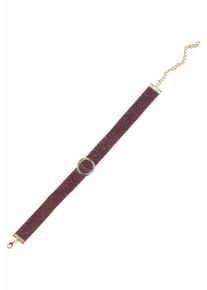 J. JAYZ, Damen Halsband, Gold / Weinrot