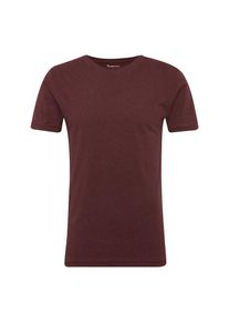 KnowledgeCotton Apparel, Herren T-Shirt 'Basic Regular Fit O-Neck Tee GOTS', Bordeaux