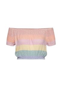 New Look, Damen Shirt, Hellgelb / Pastellgrün / Rosa