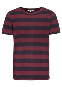 ABOUT YOU, Herren T-Shirt 'Leonard', Navy / Bordeaux