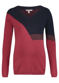 Esprit Maternity, Damen Pullover, Schoko / Himbeer / Schwarz