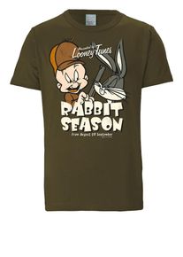 logoshirt, Herren T-Shirt "Bugs Bunny", Braun / Dunkelgrau