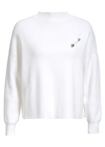 Apart, Damen Pullover Rückenteil mit einem Wickeleffekt, Weiß