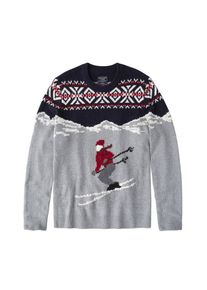 Abercrombie & Fitch Abercrombie & Fitch, Herren Pullover 'APRES CREW GLBL', Blau / Grau
