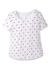 sheego Casual, Damen T-Shirt, Rot / Wei&szlig;