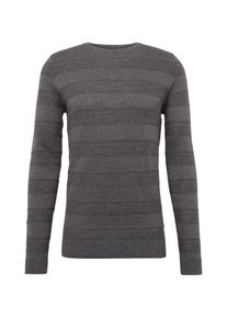 Tom Tailor, Herren Strukturierter gestreifter Pullover, Grau