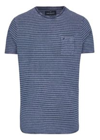 Daniel Hechter, Herren T-Shirt, Taubenblau / Weiß