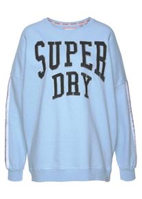 Superdry, Damen Sweatshirt 'Alicia', Rauchblau / Schwarz / Weiß