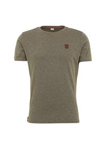 Naketano, Herren T-Shirt 'Fear Will Find You III', Greige / Schwarz