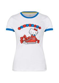 Converse, Damen Shirt 'Converse x HELLO KITTY S/S RINGER ', T&uuml;rkis / Rot / Wei&szlig;