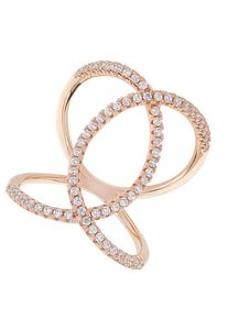 SIF JAKOBS, Damen ring 'Fucino', Rosegold / Wei&szlig;