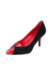 Heine, Damen Pumps, Rot / Hellrot / Schwarz