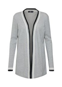 Zwillingsherz, Damen Cardigan, Hellgrau / Schwarz