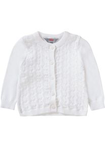 Kanz, M&auml;dchen Baby Strickjacke mit Zopfmuster, Wei&szlig;