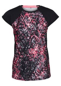 Only Play, Damen Sporttop, Neonpink / Schwarz / Silber