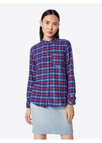 Tommy Jeans, Damen Bluse 'TJW REGULAR TOMMY CHECK SHIRT', Blau / Rot