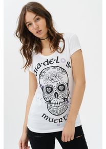 Trueprodigy, Damen T-Shirt 'Lynette', Helllila / Schwarz / Wei&szlig;