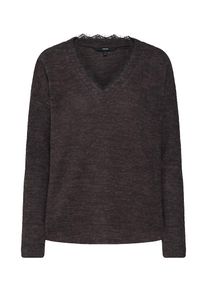 Véro Moda VERO MODA, Damen Shirt 'VMHENNY LS V-NECK TOP', Dunkelgrau