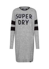 Superdry, Damen Kleid, Hellgrau / Schwarz