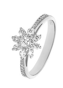 Christ, Damen Ring 'Diamonds', Silber / Weiß