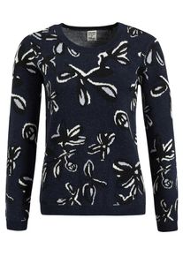 Khujo, Damen Pullover 'OLARA', Dunkelblau / Schwarz / Weiß