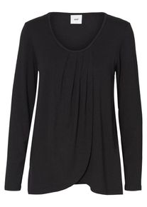 MAMALICIOUS, Damen Jersey Still-Bluse, Schwarz