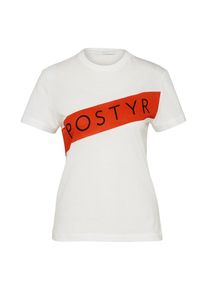 POSTYR, Damen T-Shirt 'POSKROKUS LOGO', Rot / Wei&szlig;
