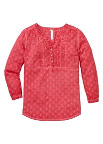 sheego Casual, Damen Casual Tunika, Grenadine / Cranberry / Weiß