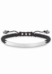 Thomas Sabo, Herren Armband 'Totenkopf, LBA0069-889-11-L19v', Schwarz / Silber
