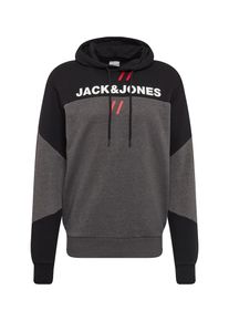 Jack & Jones JACK & JONES, Herren Sweatshirt 'NOSO', Basaltgrau / Schwarz