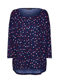 Only, Damen Shirt 'onlELCOS 4/5 TOP AOP JRS', Nachtblau