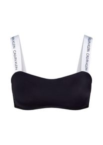 Calvin Klein Swimwear, Damen Bikinitop 'BANDEAU', Schwarz / Weiß